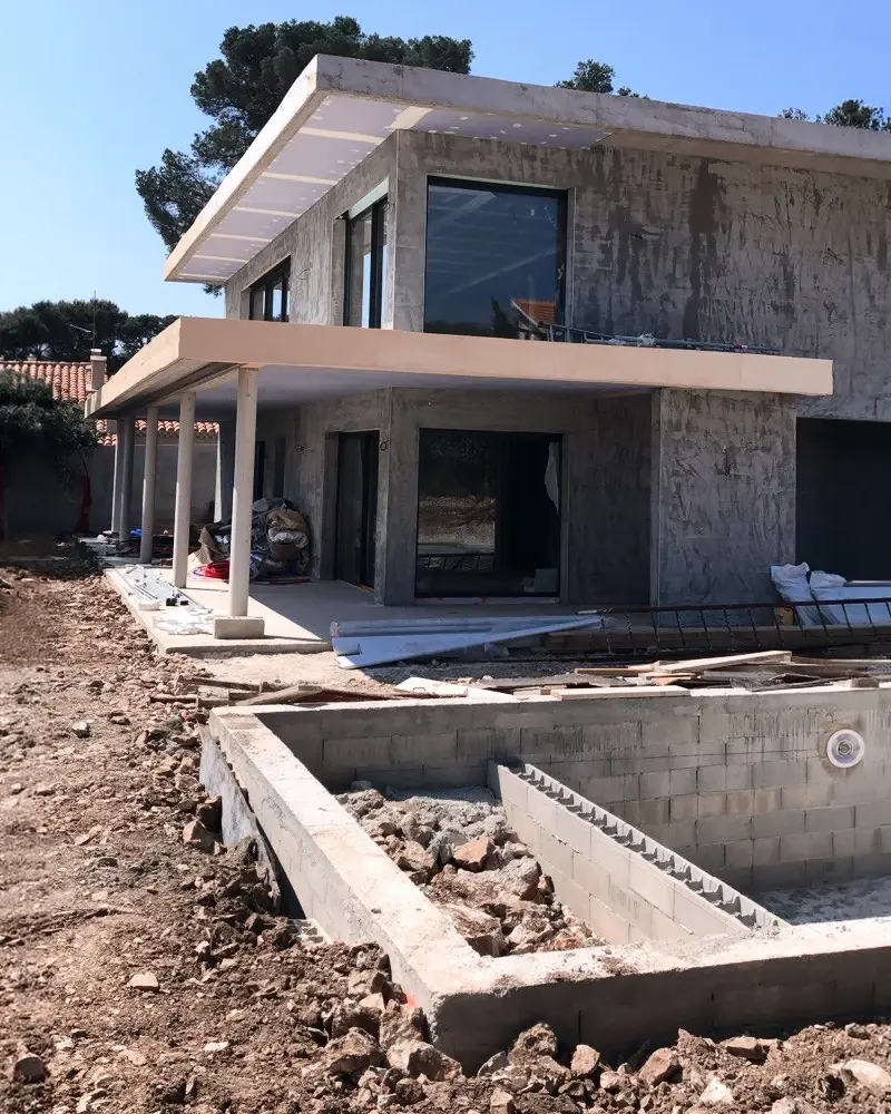 Chantier en cours à Saint-Cyr-sur-Mer